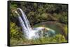 Wailua Falls and Scenery on the Hawaiian Island of Kauai-Andrew Shoemaker-Framed Stretched Canvas