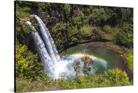 Wailua Falls and Scenery on the Hawaiian Island of Kauai-Andrew Shoemaker-Stretched Canvas