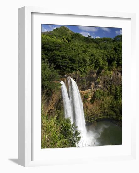 Wailua Falls, Kauai, Hawaii, USA-David R. Frazier-Framed Photographic Print