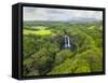 Wailua Falls on the Wailua River, Kauai, Hawaii.-Ethan Welty-Framed Stretched Canvas