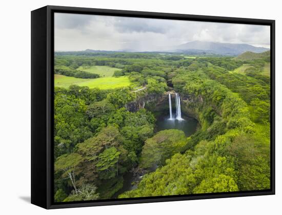 Wailua Falls on the Wailua River, Kauai, Hawaii.-Ethan Welty-Framed Stretched Canvas