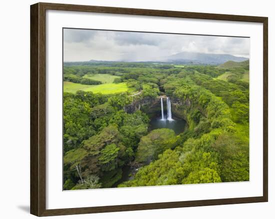Wailua Falls on the Wailua River, Kauai, Hawaii.-Ethan Welty-Framed Photographic Print