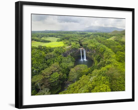 Wailua Falls on the Wailua River, Kauai, Hawaii.-Ethan Welty-Framed Photographic Print