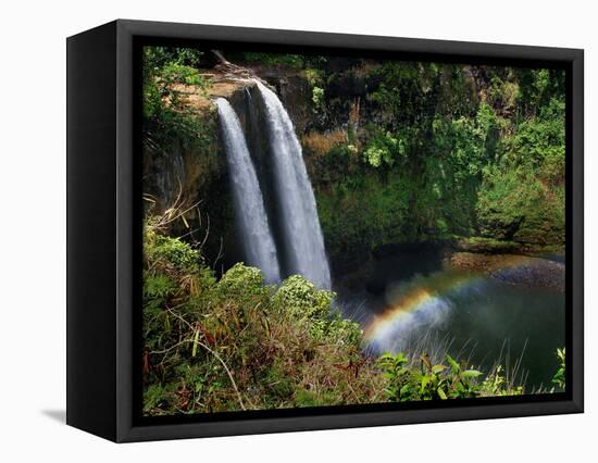 Wailua Falls-Jim Mone-Framed Stretched Canvas