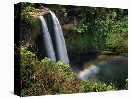 Wailua Falls-Jim Mone-Stretched Canvas