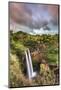 Wailua waterfalls at sunset seen from the lookout, Hawaii, USA-ClickAlps-Mounted Photographic Print