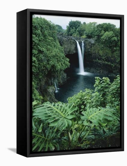 Wailuku River's Rainbow Falls-James Randklev-Framed Stretched Canvas