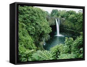 Wailuku River's Rainbow Falls-James Randklev-Framed Stretched Canvas