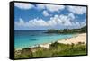 Waimea Bay, North Shore Oahu, Hawaii, United States of America, Pacific-Michael-Framed Stretched Canvas