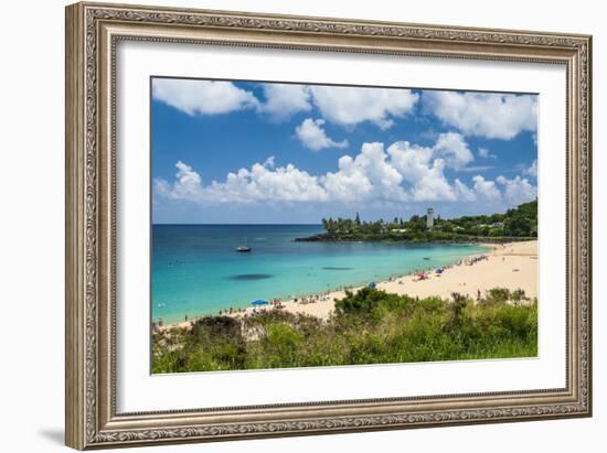 Waimea Bay, North Shore Oahu, Hawaii, United States of America, Pacific-Michael-Framed Photographic Print