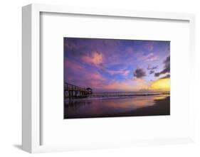 Waimea Bay State Pier at sunset, Waimea, Kauai Island, Hawaii, USA-Christian Kober-Framed Photographic Print