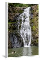 Waimea Falls, Waimea Valley Audubon Park, North Shore-Michael DeFreitas-Framed Photographic Print