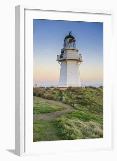 Waipapa Point Lighthouse at Sunset, the Catlins, South Island, New Zealand, Pacific-Michael-Framed Photographic Print