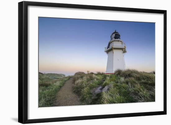 Waipapa Point Lighthouse at Sunset, the Catlins, South Island, New Zealand-Michael-Framed Photographic Print