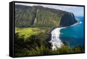 Waipio Valley, Big Island, Hawaii-Mark A Johnson-Framed Stretched Canvas