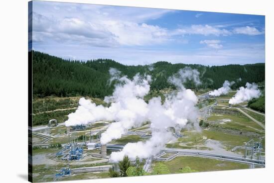 Wairakei Geothermal Power Station, Near Lake Taupo, North Island, New Zealand-Geoff Renner-Stretched Canvas