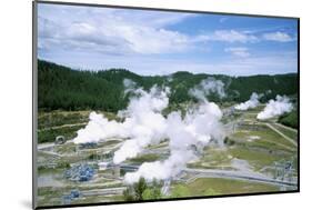 Wairakei Geothermal Power Station, Near Lake Taupo, North Island, New Zealand-Geoff Renner-Mounted Photographic Print