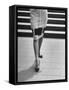 Waist-Down View of Dress with Belt as an Accent around Knees-Nina Leen-Framed Stretched Canvas