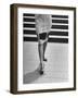 Waist-Down View of Dress with Belt as an Accent around Knees-Nina Leen-Framed Photographic Print