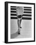 Waist-Down View of Dress with Belt as an Accent around Knees-Nina Leen-Framed Photographic Print