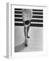 Waist-Down View of Dress with Belt as an Accent around Knees-Nina Leen-Framed Photographic Print