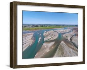 Waitaki River Near Coast, North Otago, South Canterbury Border, South Island, New Zealand-David Wall-Framed Photographic Print