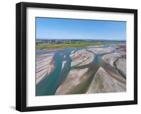 Waitaki River Near Coast, North Otago, South Canterbury Border, South Island, New Zealand-David Wall-Framed Photographic Print