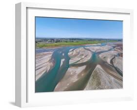 Waitaki River Near Coast, North Otago, South Canterbury Border, South Island, New Zealand-David Wall-Framed Photographic Print