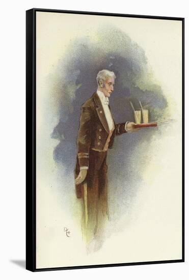 Waiter Carrying Drinks-Dudley Hardy-Framed Stretched Canvas