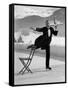 Waiter Rene Brequet with Tray of Cocktails as He Skates Around Serving Patrons at the Grand Hotel-Alfred Eisenstaedt-Framed Stretched Canvas