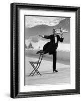 Waiter Rene Brequet with Tray of Cocktails as He Skates Around Serving Patrons at the Grand Hotel-Alfred Eisenstaedt-Framed Photographic Print