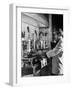 Waiter Using Espresso Machine in Restaurant at Cafe Partenopea-Fred Lyon-Framed Photographic Print