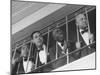 Waiters at the Churchill Downs Bar Watching the Derby Horses Coming Down the Stretch-Alfred Eisenstaedt-Mounted Photographic Print