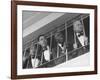 Waiters at the Churchill Downs Bar Watching the Derby Horses Coming Down the Stretch-Alfred Eisenstaedt-Framed Photographic Print