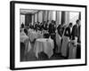 Waiters at the Grand Hotel Line Up at the Windows to Watch Sonja Henie Ice Skate Outside-Alfred Eisenstaedt-Framed Photographic Print