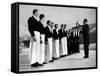 Waiters in Ice Skates Learning How to Serve Cocktails During Lesson at Grand Hotel Ice Rink-Alfred Eisenstaedt-Framed Stretched Canvas