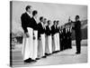 Waiters in Ice Skates Learning How to Serve Cocktails During Lesson at Grand Hotel Ice Rink-Alfred Eisenstaedt-Stretched Canvas