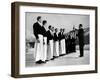 Waiters in Ice Skates Learning How to Serve Cocktails During Lesson at Grand Hotel Ice Rink-Alfred Eisenstaedt-Framed Photographic Print