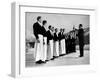 Waiters in Ice Skates Learning How to Serve Cocktails During Lesson at Grand Hotel Ice Rink-Alfred Eisenstaedt-Framed Photographic Print