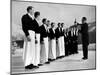 Waiters in Ice Skates Learning How to Serve Cocktails During Lesson at Grand Hotel Ice Rink-Alfred Eisenstaedt-Mounted Photographic Print