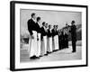 Waiters in Ice Skates Learning How to Serve Cocktails During Lesson at Grand Hotel Ice Rink-Alfred Eisenstaedt-Framed Photographic Print