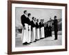 Waiters in Ice Skates Learning How to Serve Cocktails During Lesson at Grand Hotel Ice Rink-Alfred Eisenstaedt-Framed Photographic Print