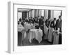 Waiters in the Grand Hotel Dining Room Lined Up at Window Watching Sonja Henie Ice Skating Outside-Alfred Eisenstaedt-Framed Photographic Print