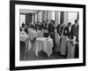 Waiters in the Grand Hotel Dining Room Lined Up at Window Watching Sonja Henie Ice Skating Outside-Alfred Eisenstaedt-Framed Photographic Print