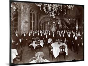 Waiters in the Palm Court at Sherry's Restaurant, New York, 1902-Byron Company-Mounted Giclee Print