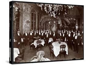 Waiters in the Palm Court at Sherry's Restaurant, New York, 1902-Byron Company-Stretched Canvas
