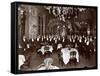 Waiters in the Palm Court at Sherry's Restaurant, New York, 1902-Byron Company-Framed Stretched Canvas