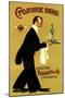 Waiters Serve Beckmann Table Wine from St. Petersburg-null-Mounted Art Print
