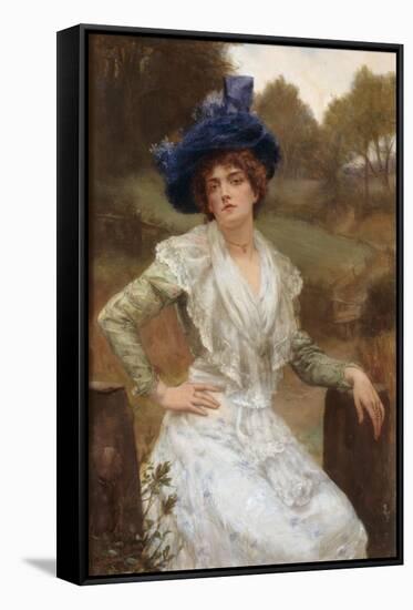 Waiting, 1897-Reginald Arthur-Framed Stretched Canvas