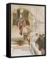 Waiting an Audience with Agrippa-Sir Lawrence Alma-Tadema-Framed Stretched Canvas